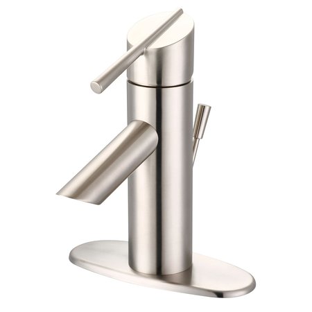 OLYMPIA Single Handle Bathroom Faucet in PVD Brushed Nickel L-6022-WD-BN